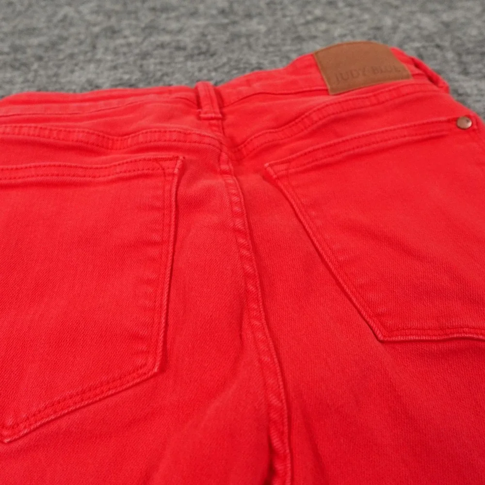 Judy Blue Shorts‎ Womens Large Red Bermuda Tummy Control Garment Dyed JB150279